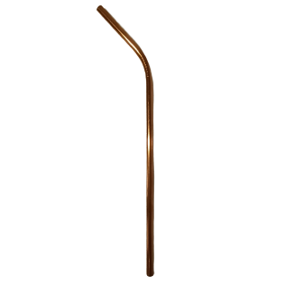 házte- szívószál (fém, rose gold) (21,5 cm)