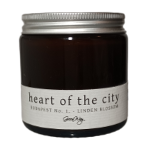 házte- gyertya (szójaviasz) (heart of the city) 100g