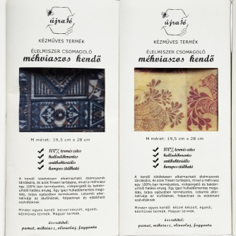 házte- méhviaszos csomagoló kendő L (újrajó)