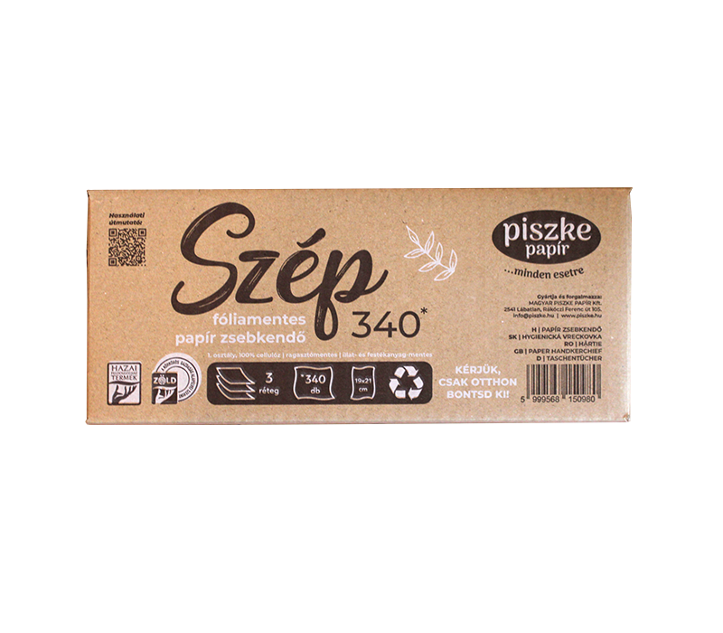Papír zsebkendő Szép 340db (Piszke) (1 doboz)