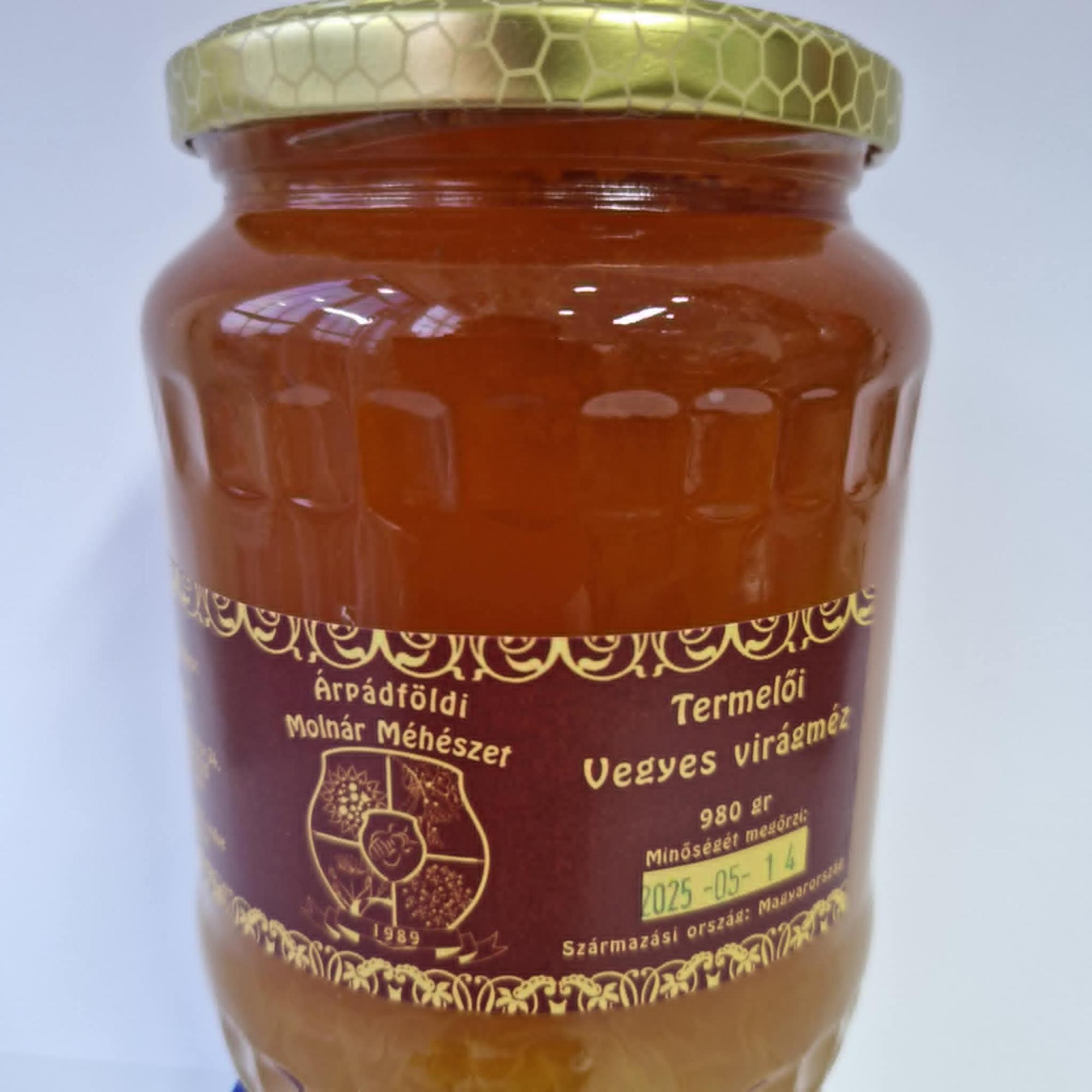 Termelői vegyes virágméz 980 g