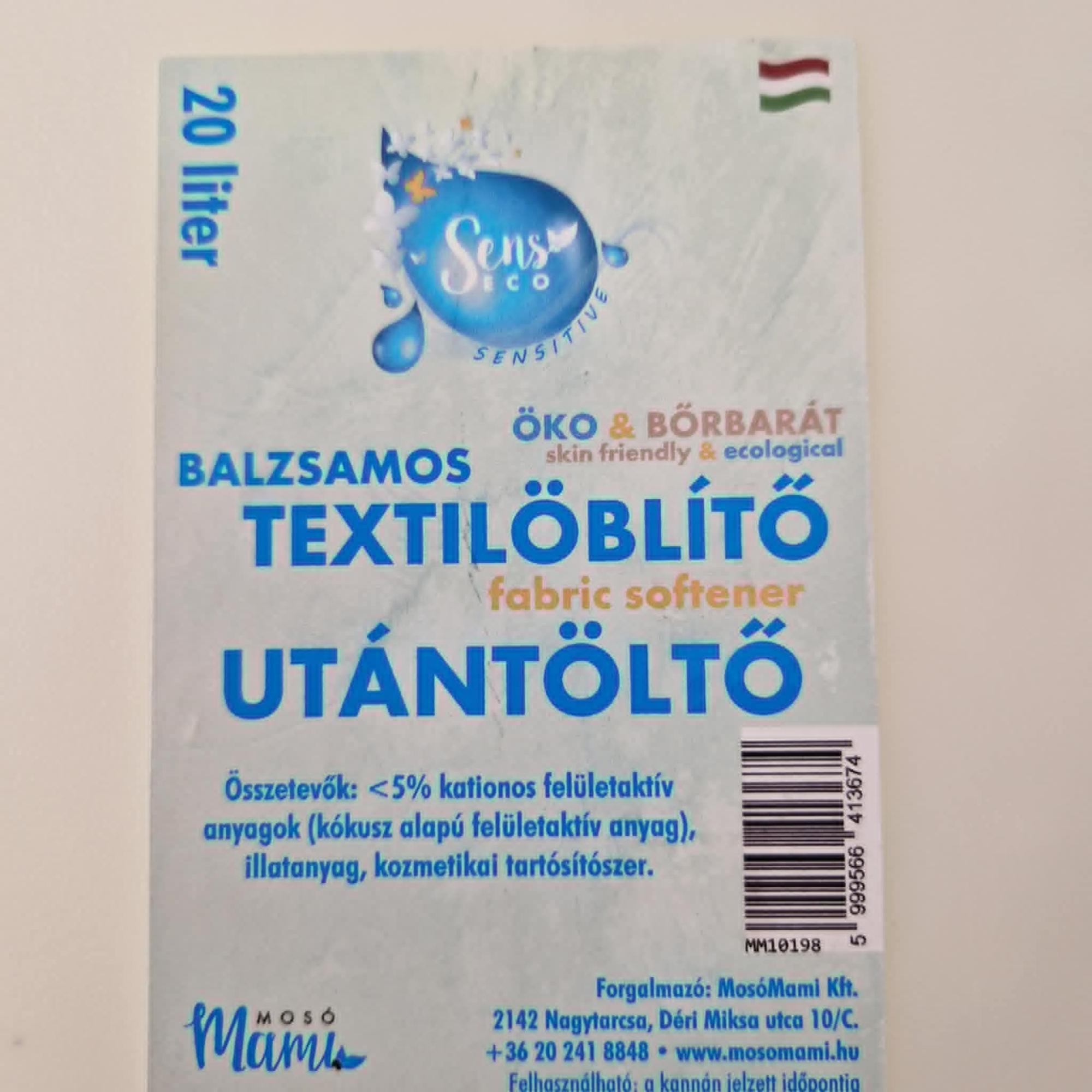 Balzsamos textílöblítő koncentrátum Sensitive