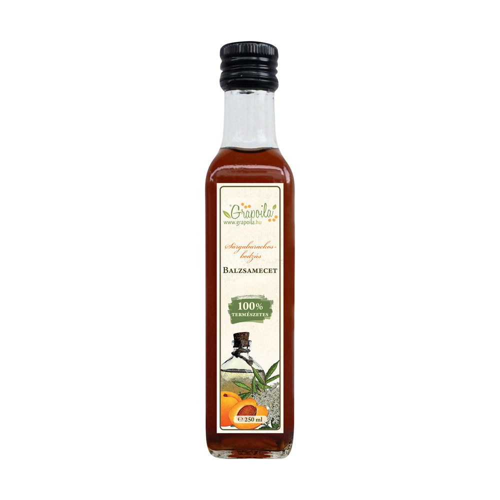 Sárgabarackos-bodzás  balzsamecet 250 ml (Grapoila)