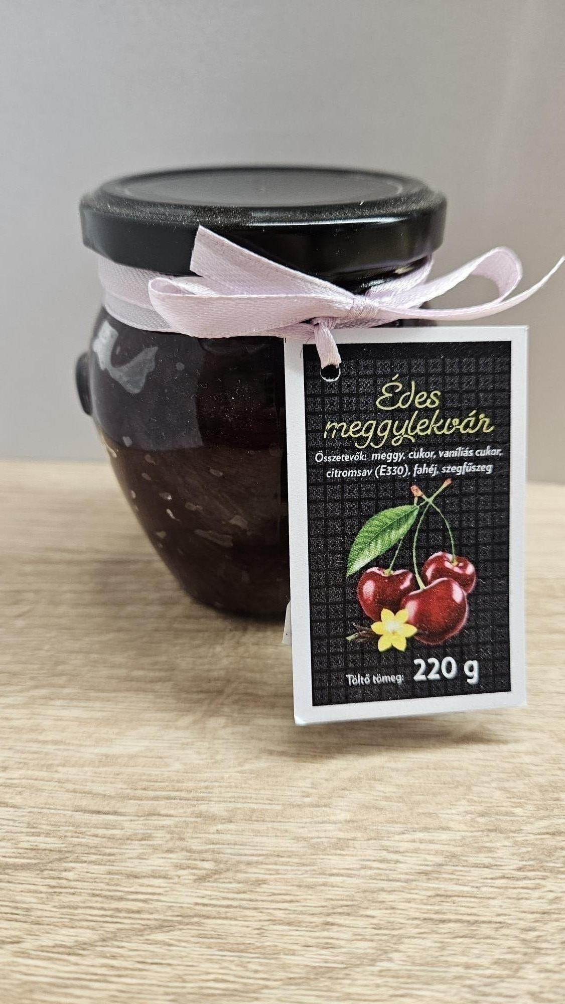 Édes meggylekvár 220g (Bácsalmási  Finomságok)