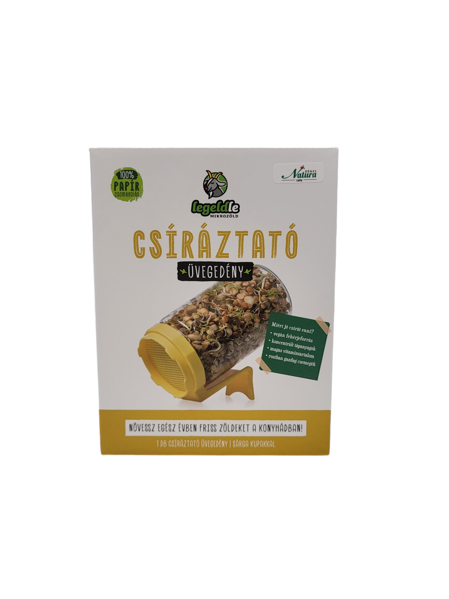 Csíráztató üvegedény -sárga