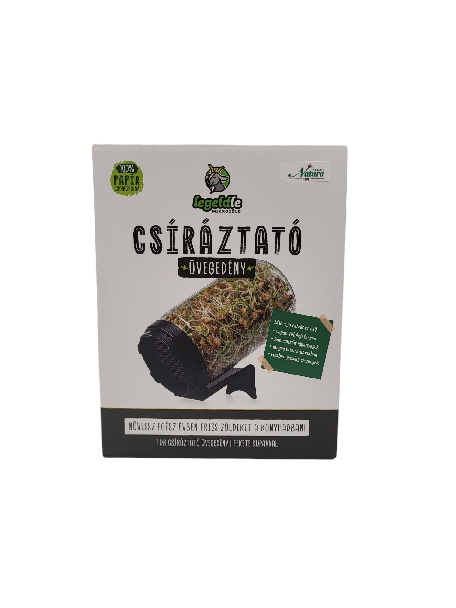 Csíráztató üvegedény -fekete