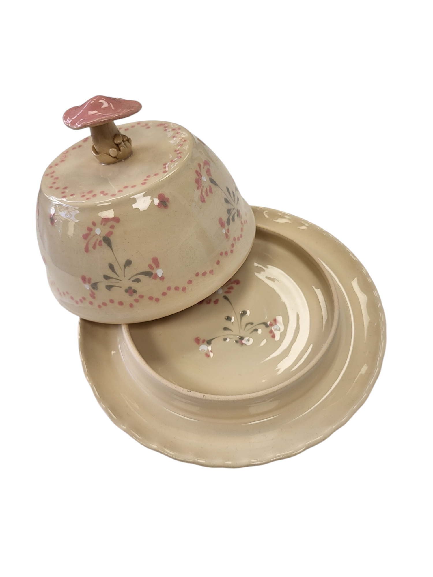 Kerámia vajtartó-rózsaszín(Edi s Ceramics)