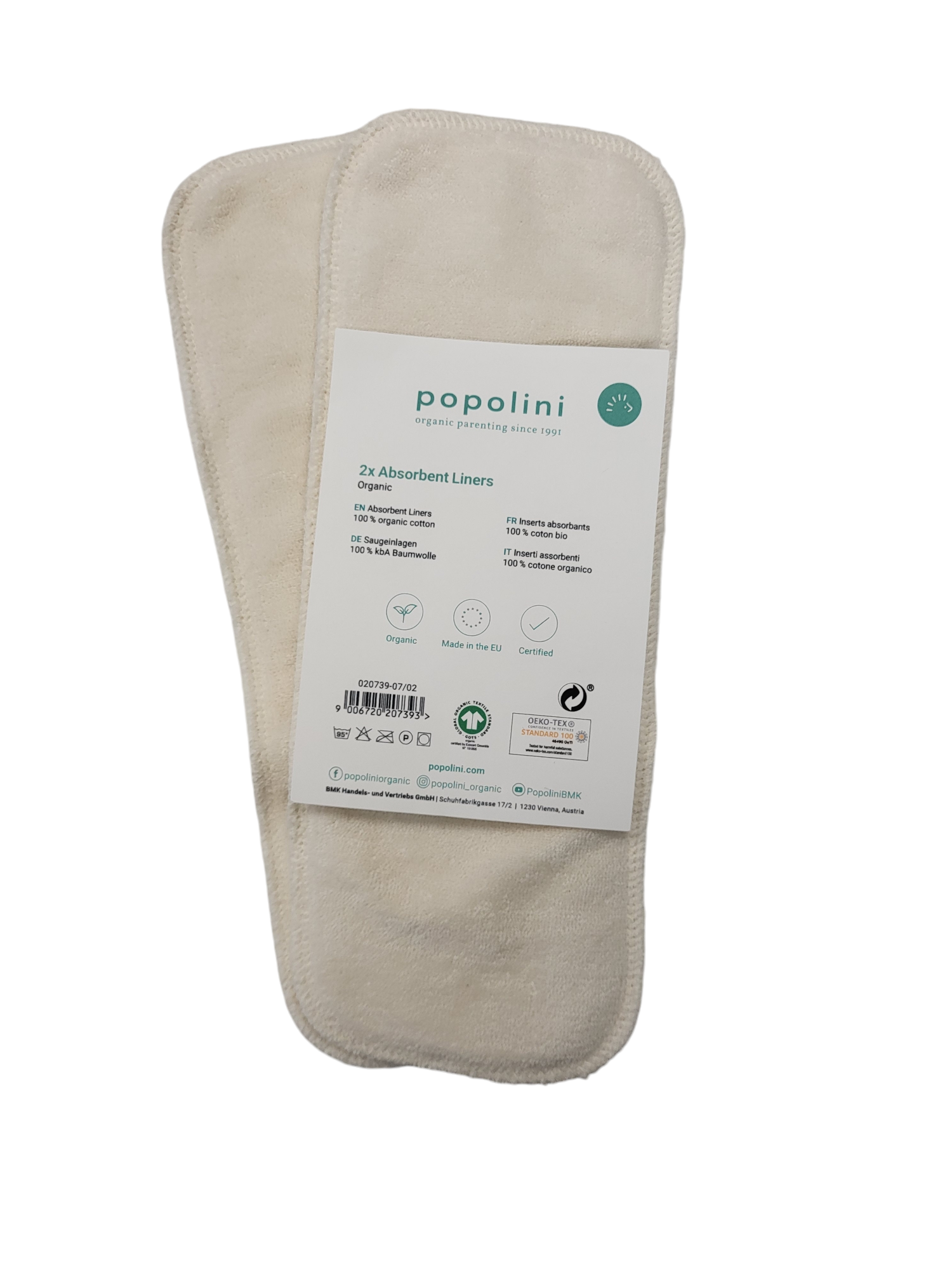 Mosható pelenka betét 2db(Popolini)