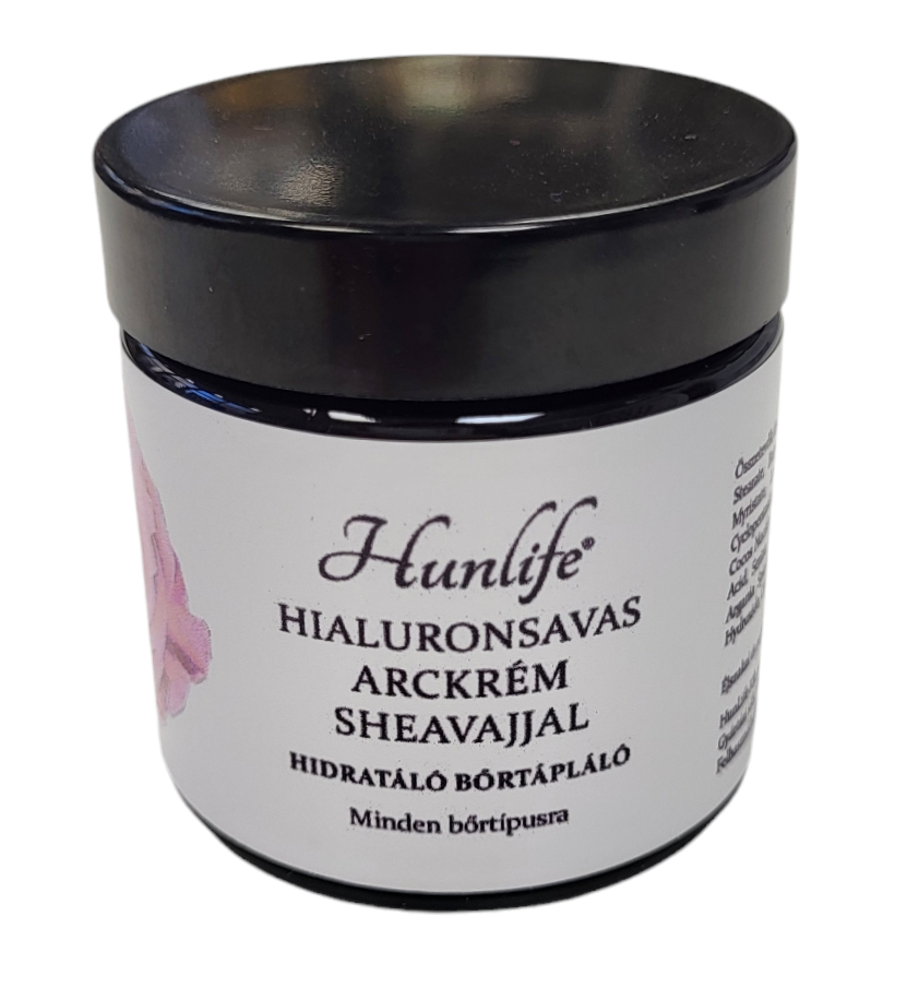 Hialuronsavas arckrém sheavajjal 60 ml(Hunlife)