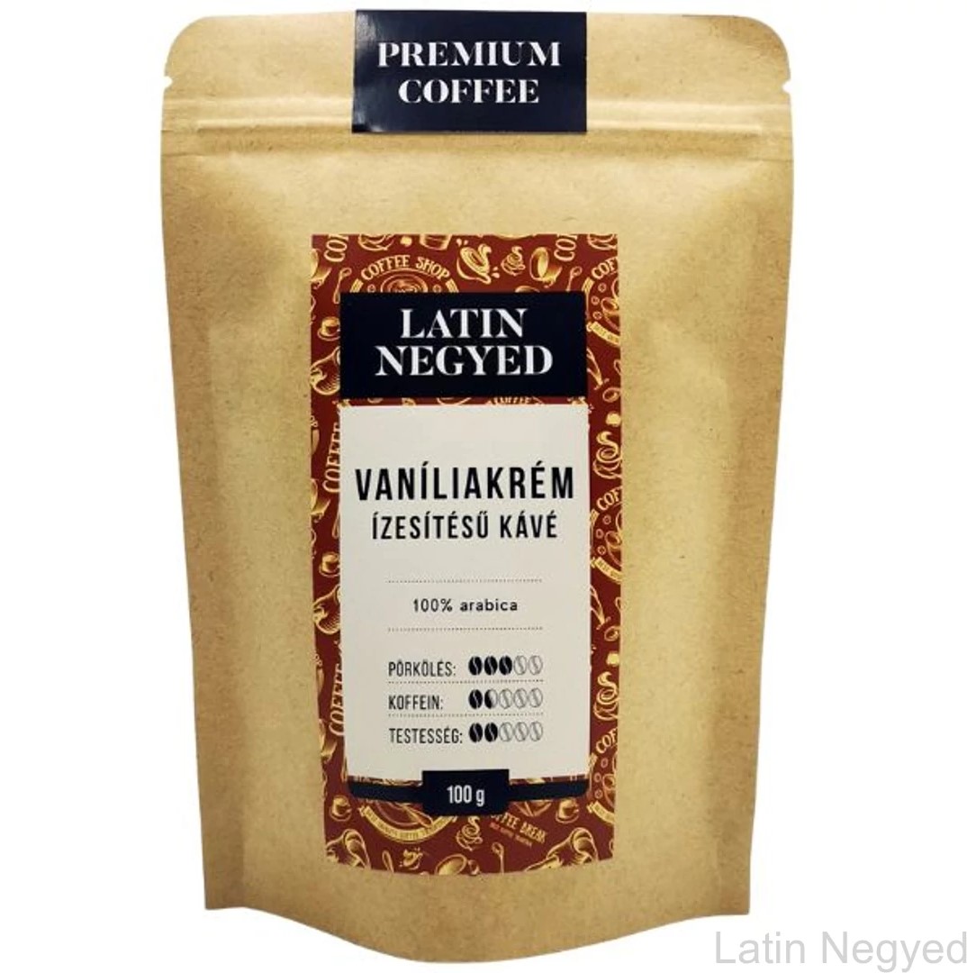 Vaníliakrém ízesítésű kávé 100G (LatinNegyed)