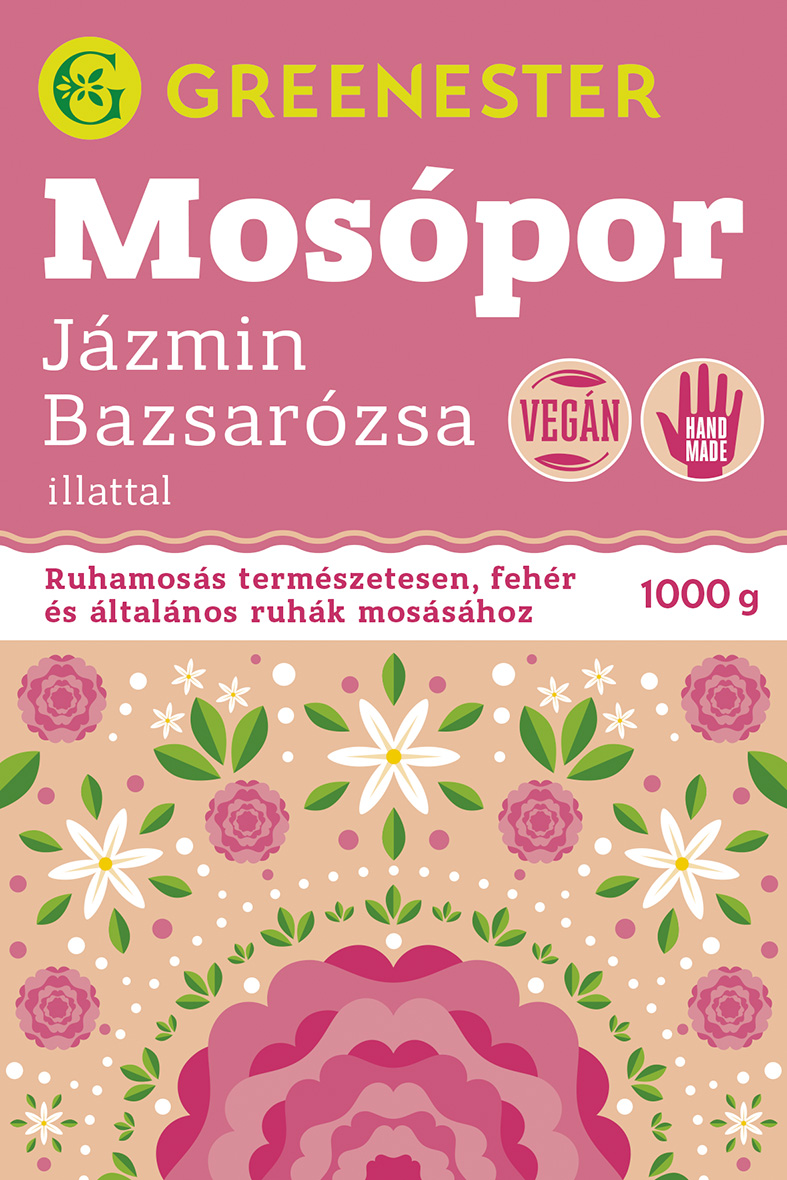 Greenester mosópor jázmin-bazsarózsa 1kg