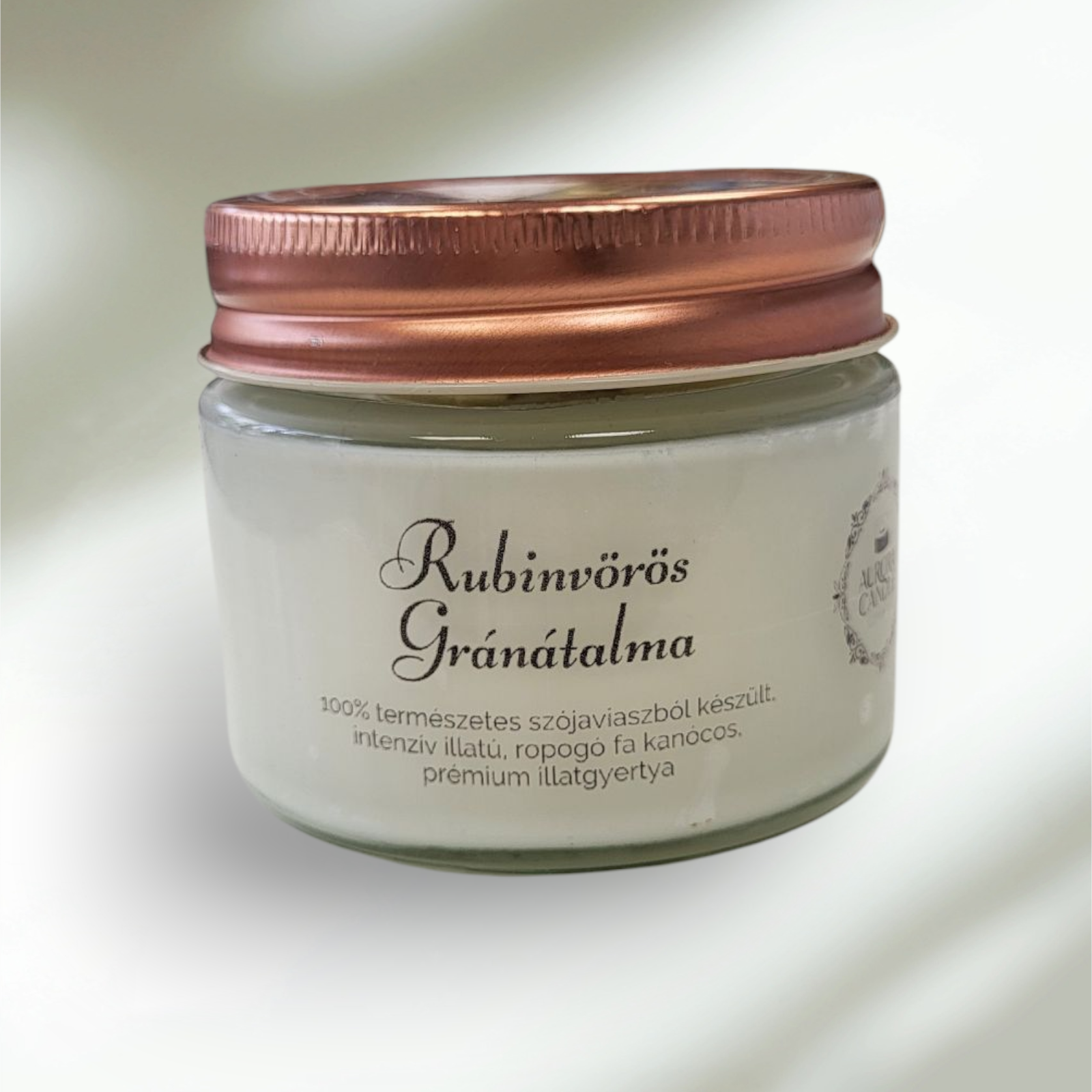 Szójaviasz gyertya(Rubinvörös Gránátalma)(Aurora Candle)