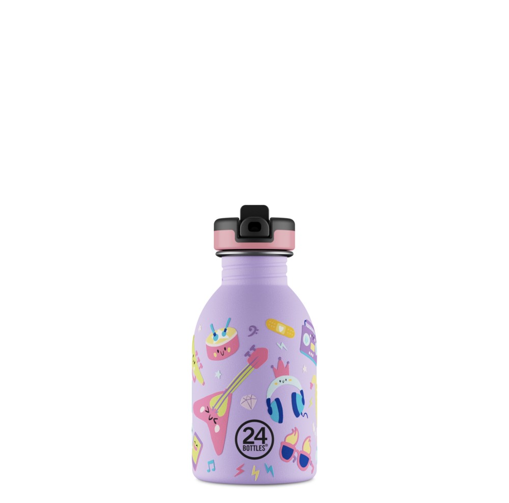 24BOTTLES Kids Urban 250ml rozsdamentes kulacs, Music Friends