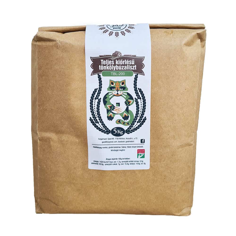 Teljes Kiőrlésű Tönkölybuzaliszt 5kg TBL-200 (Garat)