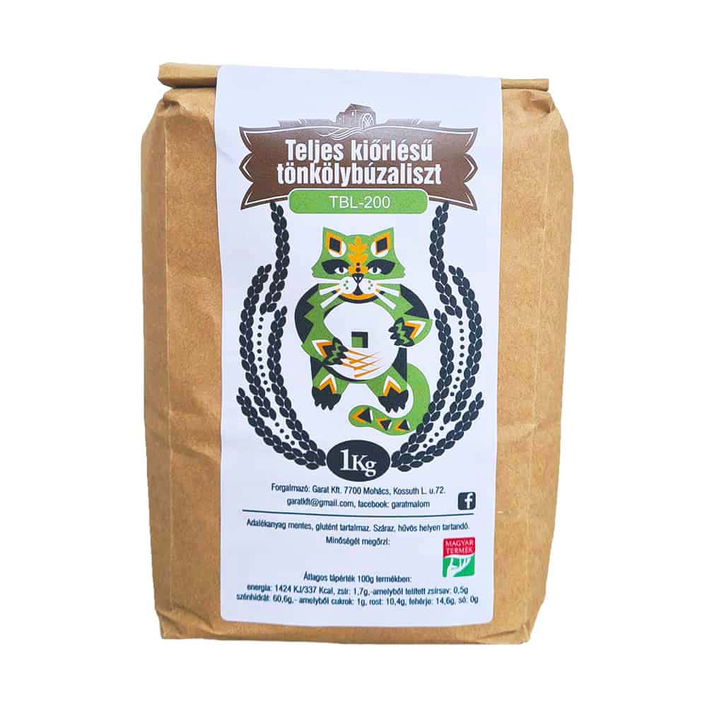 Teljes Kiőrlésű Tönkölybuzaliszt 1kg TBL-200 (Garat)