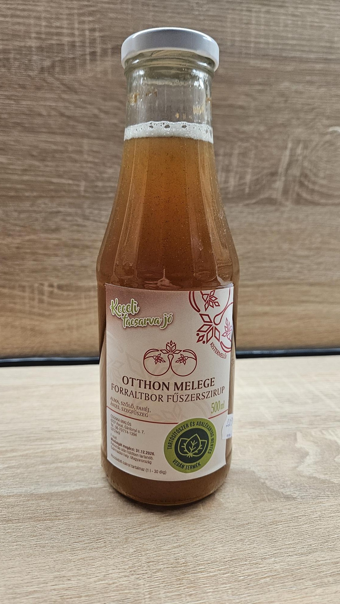Otthon melege Forraltbor fűszerszirup  500ml
