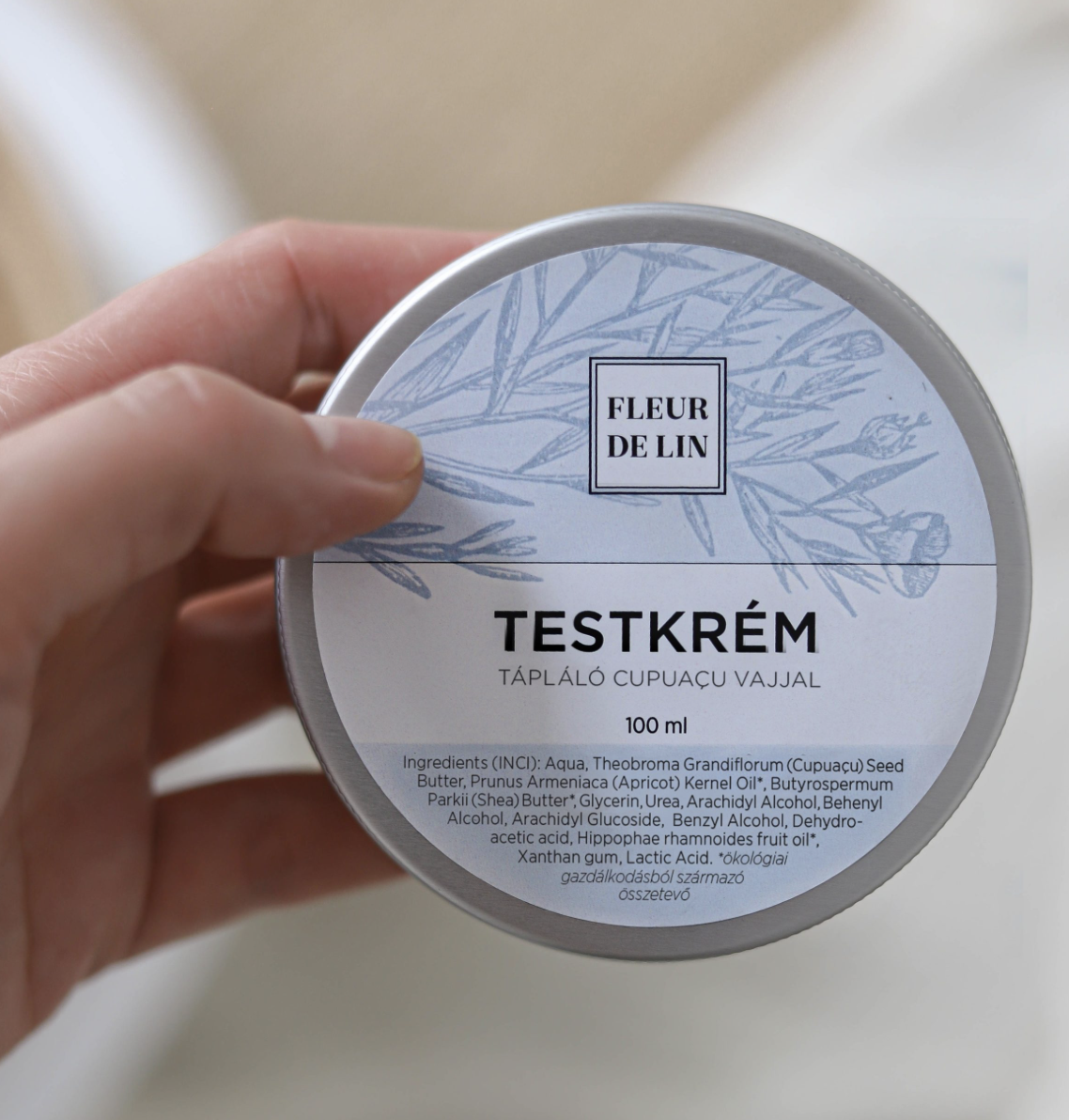Tápláló testkrém kakaóvajjal 100ml (FleurDeLin)