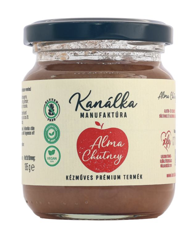 Kanálka alma chutney mazsolával,gyömbérrel 195g