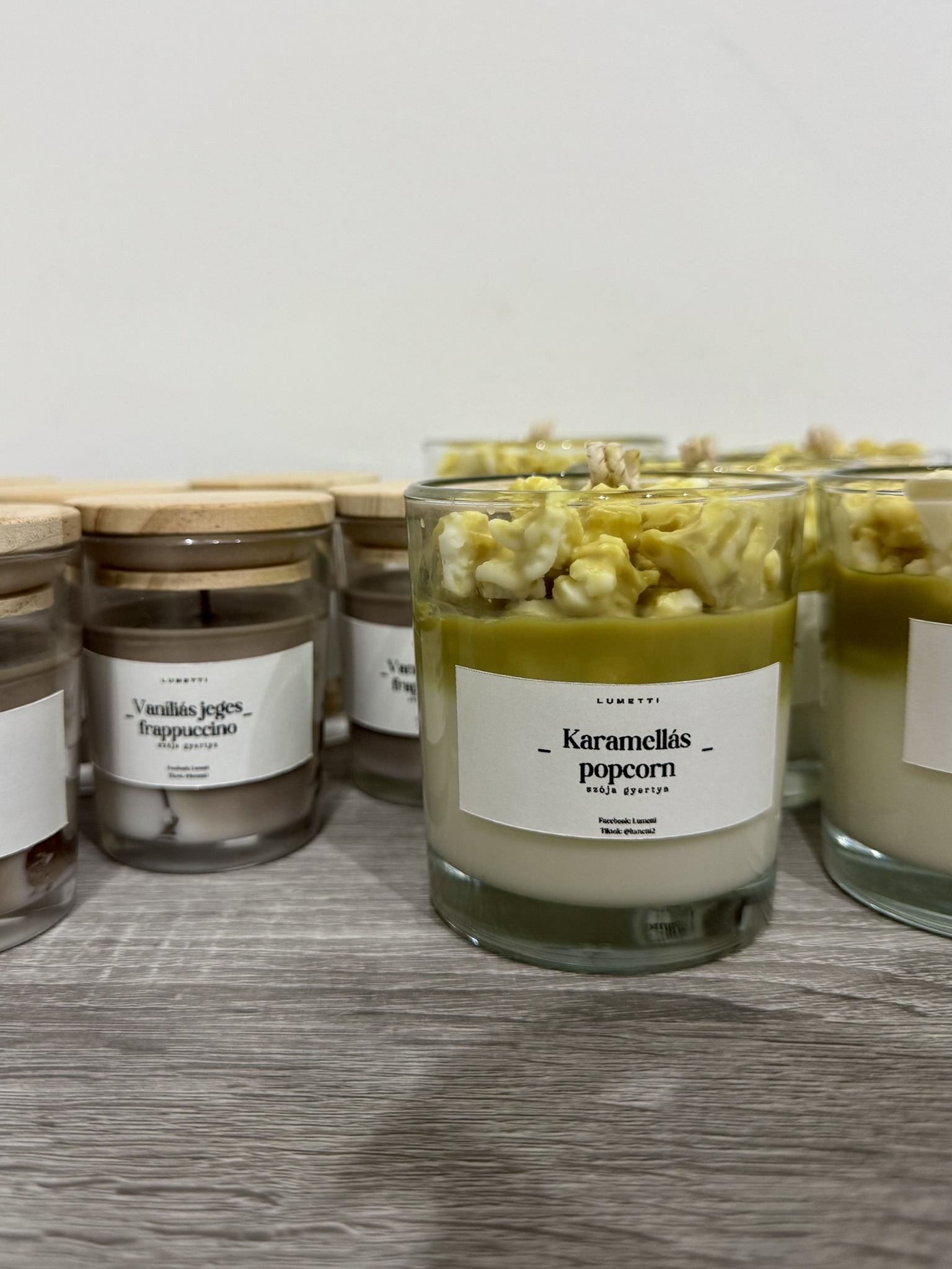 Szójagyertya  karamellás popcorn 200ml 