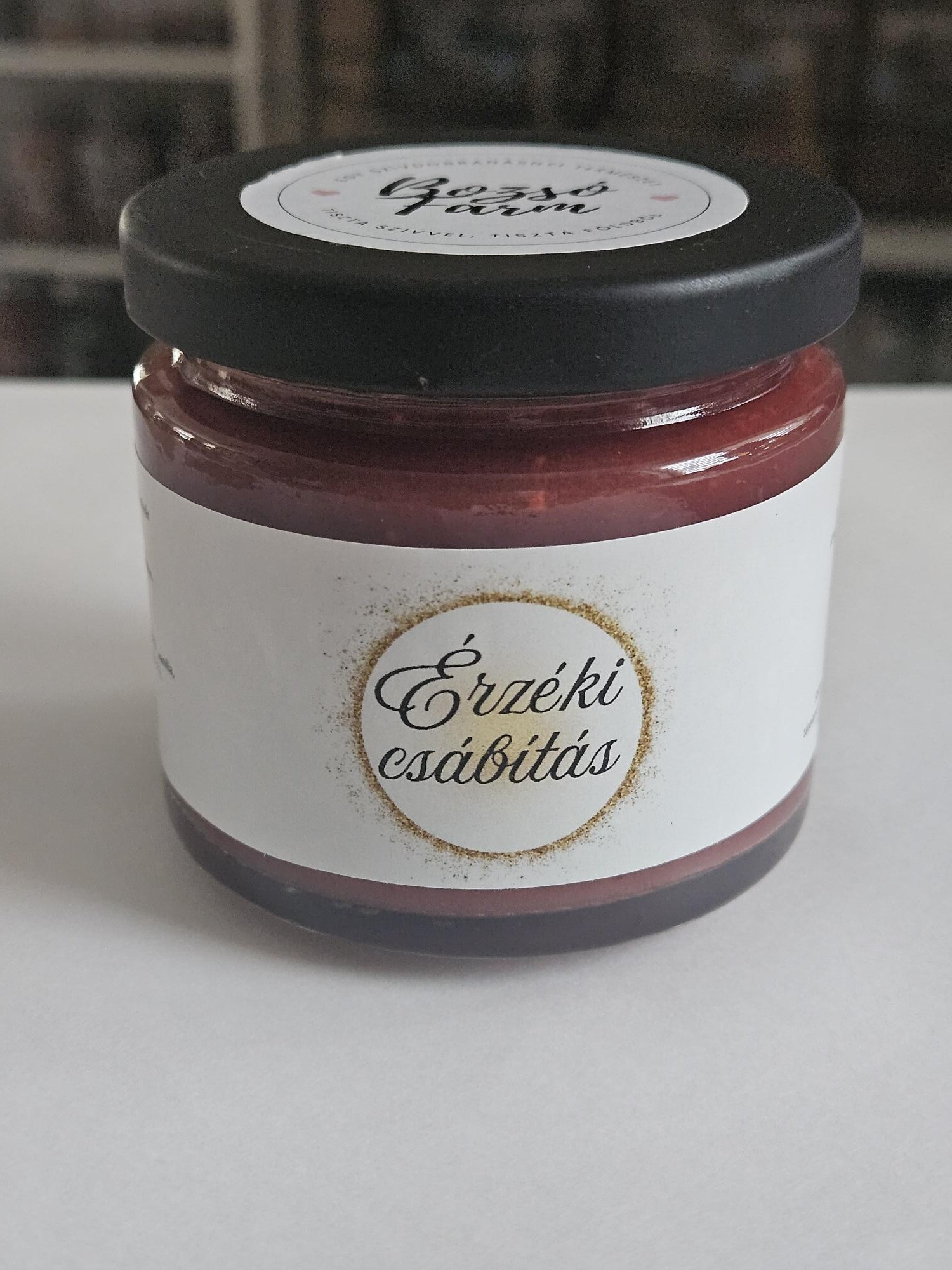 Érzéki csábítás-Pezsgős -bourbon vaníliás szamóca lekvár 200g (Bozsófarm)