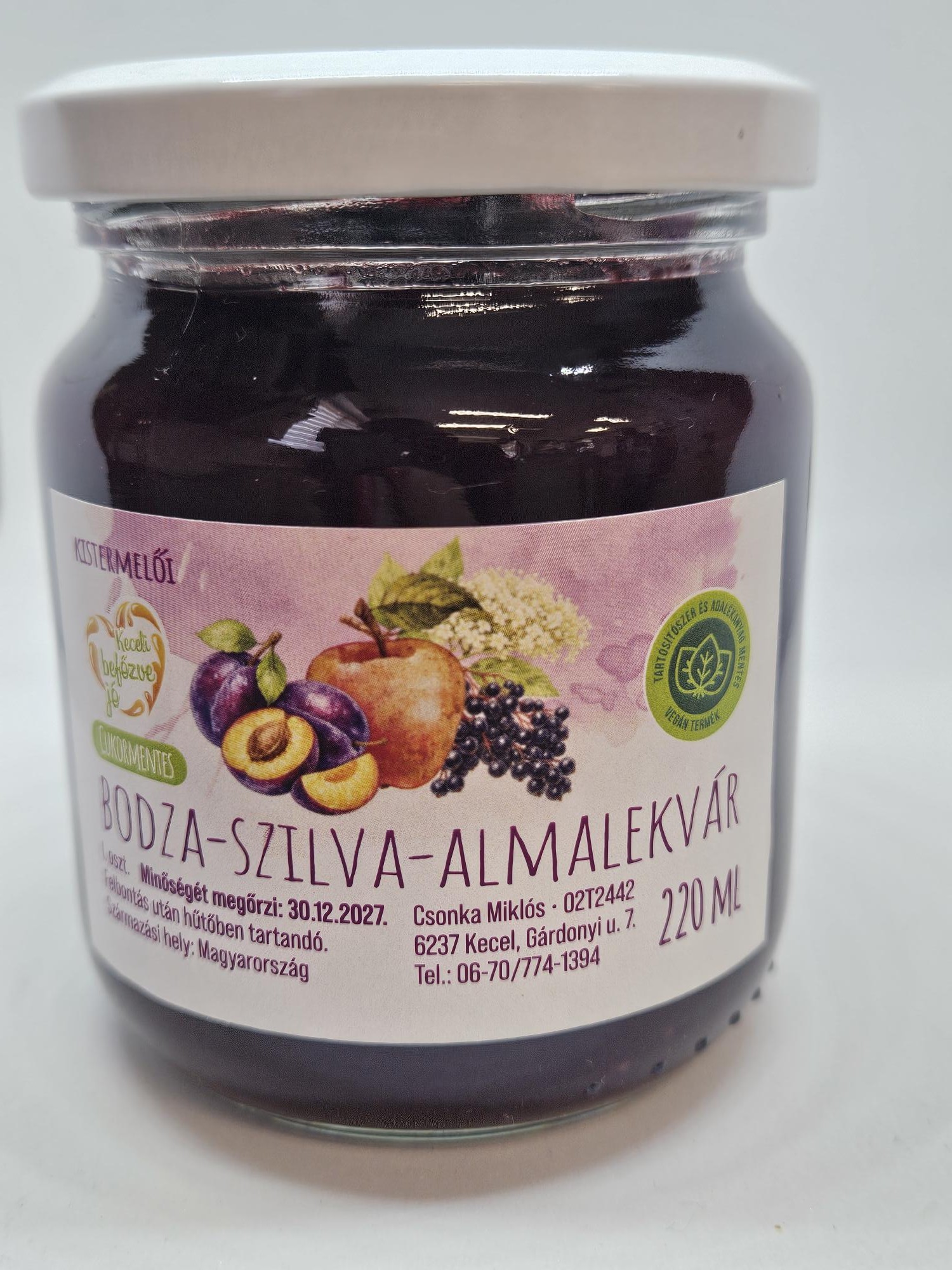Bodza-szilva-almalekvár 220ml (Keceli)
