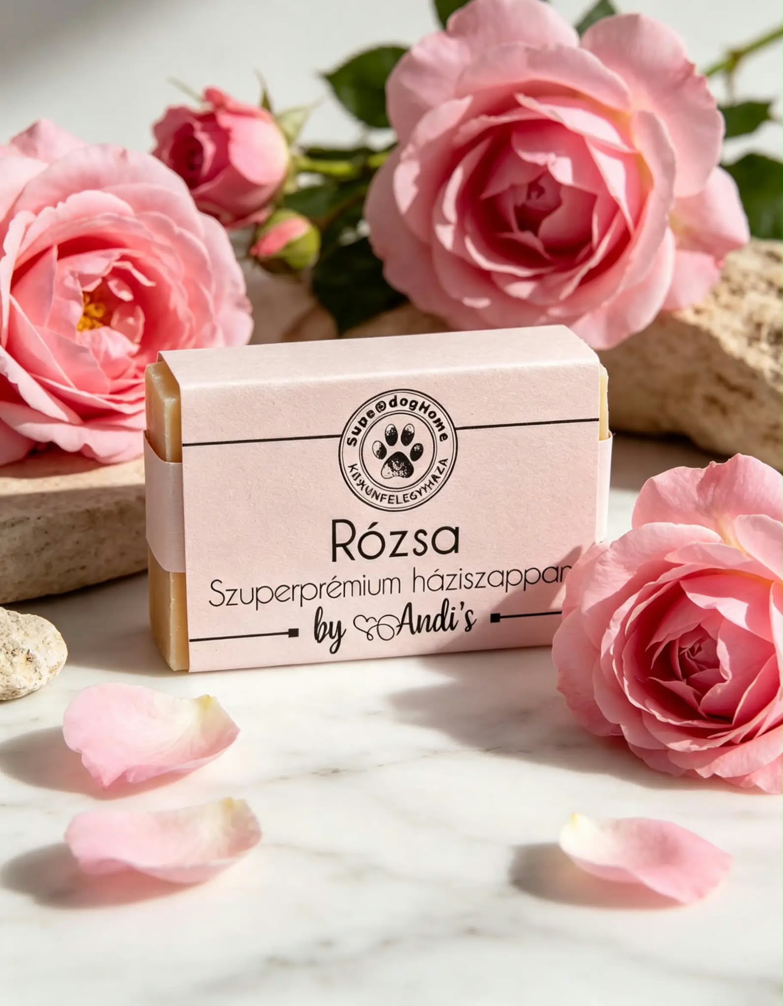 Szuperprémium háziszappan -rózsa   80g (SuperdogHome)