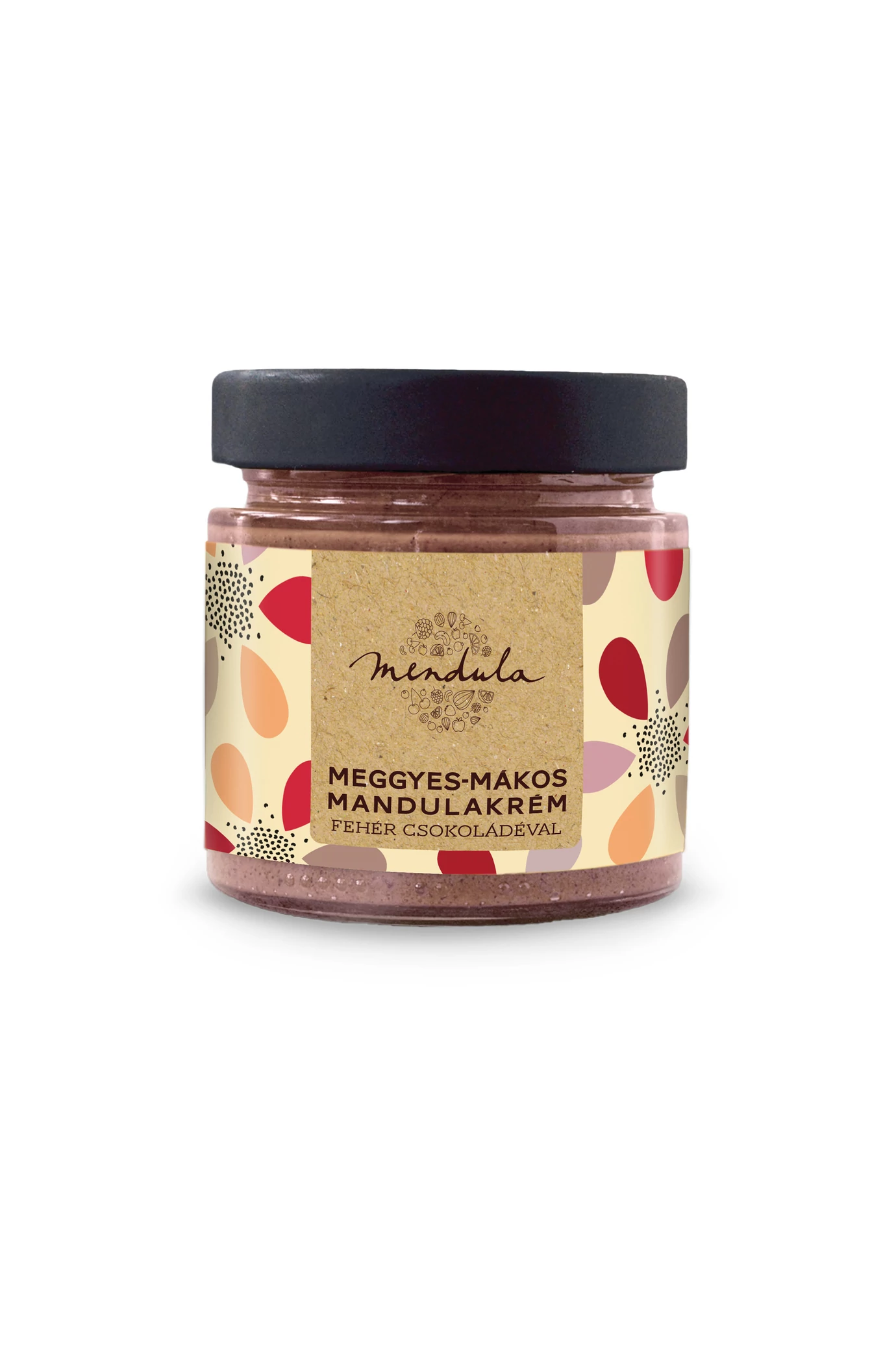 Meggyes-mákos mandulakrém fehér csokoládéval 180g ( Mendula)