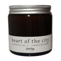 házte- gyertya (szójaviasz) (heart of the city) 100g