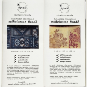 házte- méhviaszos csomagoló kendő M (újrajó)
