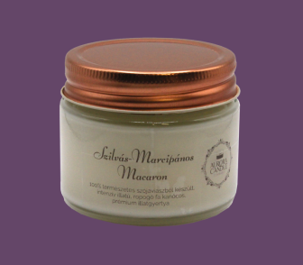 Szójaviasz gyertya(Szilvás-Marcipános Macaron)(Aurora Candle)