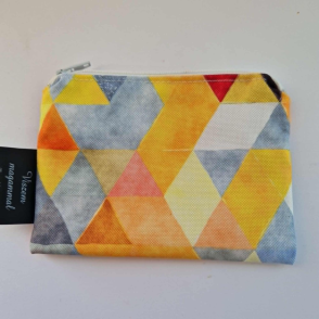 Cipzáras pénztárca, 14x10 cm, geometria