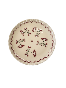 Kerámia tányér-bordó-zöld(Edi s Ceramics)