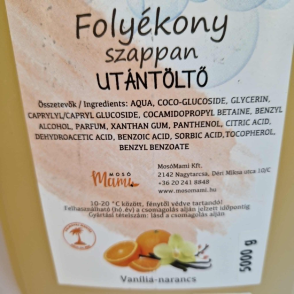 Folyékony szappan-vanília narancs(lédig)