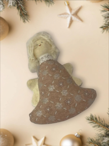 Kézműves varrott harang baba - 20 cm