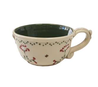 Kerámia bögre(öblös)-zöld(Edi s Ceramics)