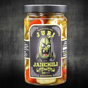 JUBI-Chilis uborka,Jalapeno szeletekkel 720 ml (Janchili)