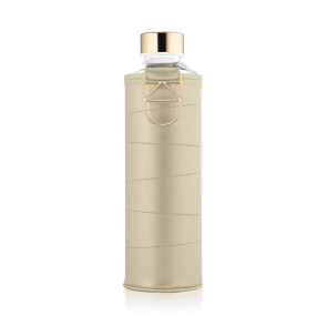EQUA kulacs MISMATCH 750 ml, üveg Golden műbőr