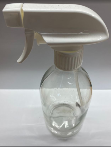 Háztartási üveg átlátszó szórófejjel  500 ml